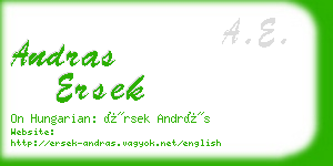 andras ersek business card